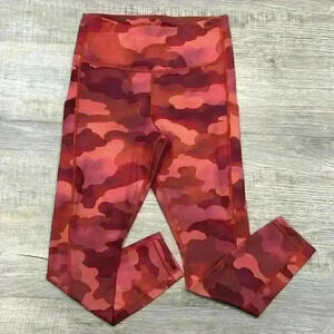 Athleta Women S Ultimate Stash Printed 7/8 Tight Mauve Camo Leggings Pocket